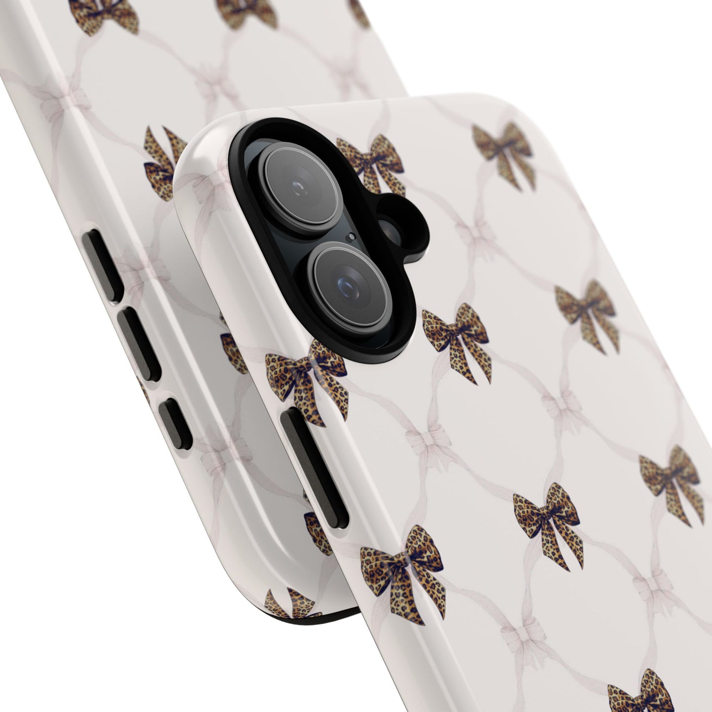 Chic Bow Pattern Phone Case | Elegant Clear Protective Case | Stylish iPhone & Samsung Cover - JGUS