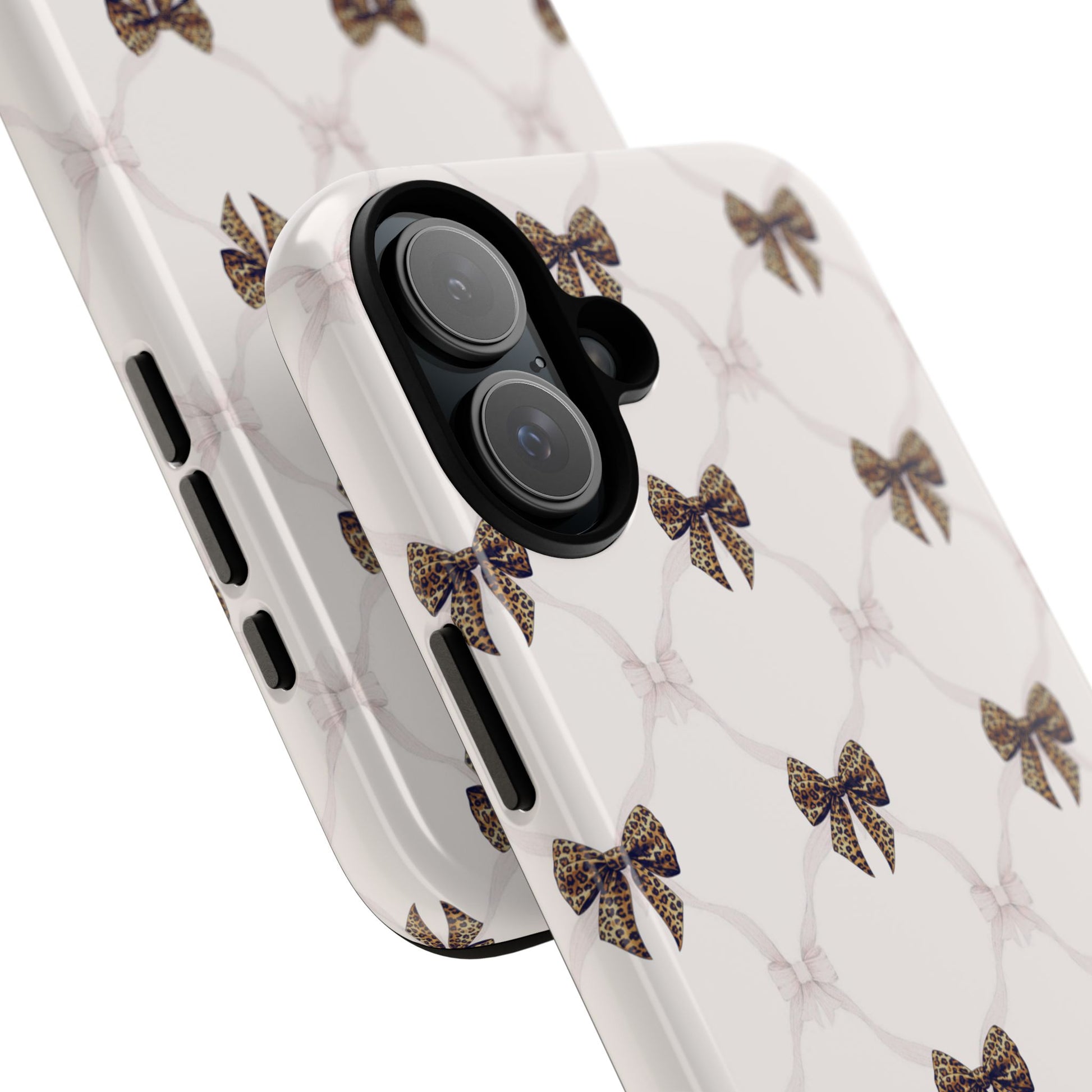 Chic Bow Pattern Phone Case | Elegant Clear Protective Case | Stylish iPhone & Samsung Cover - JGUS