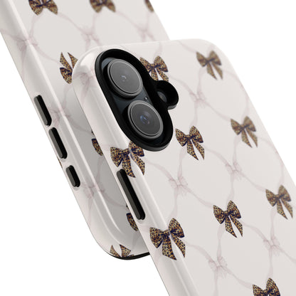 Chic Bow Pattern Phone Case | Elegant Clear Protective Case | Stylish iPhone & Samsung Cover - JGUS