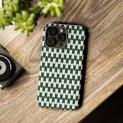 Green Harmony Geometric Phone Case – Durable, Slim, and MagSafe Compatible - JGUS
