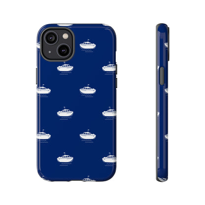 Blue Boat Phone Case – Calm Ocean Pattern for iPhone & Samsung, Durable & Stylish Protection - JGUS