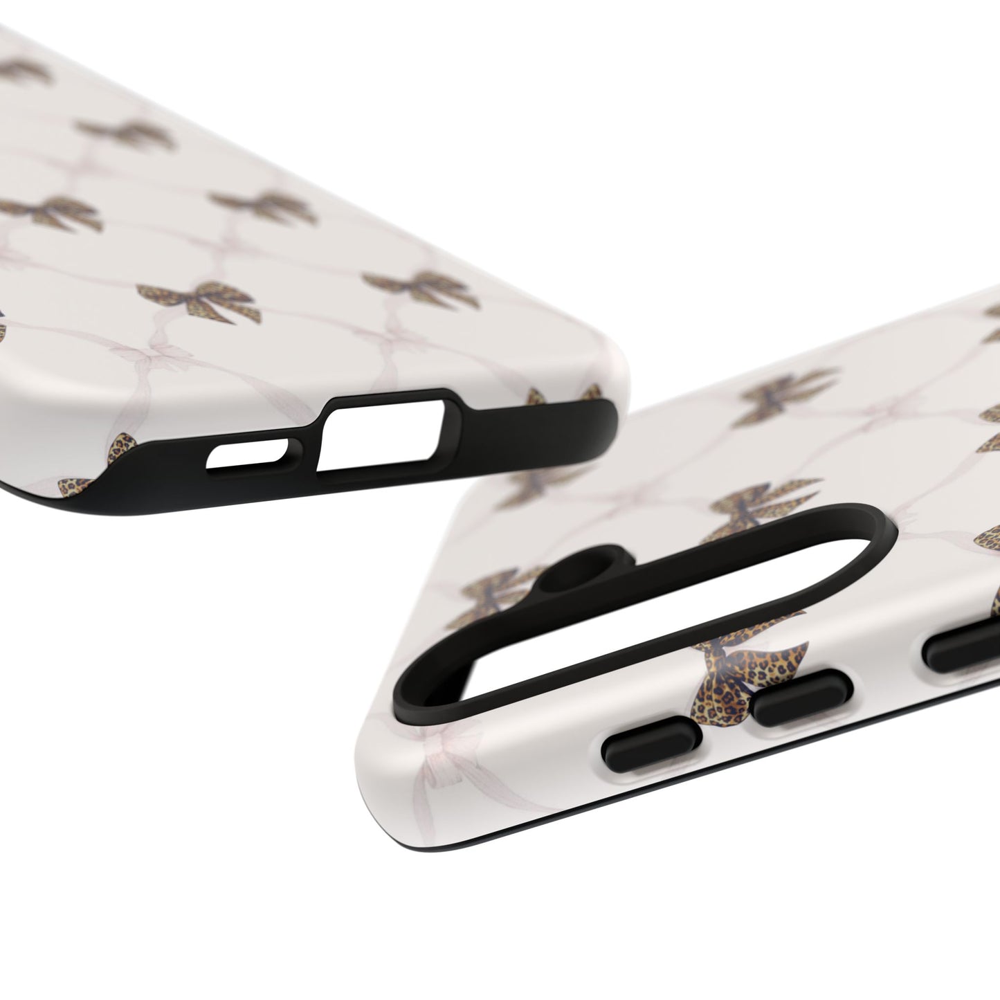 Chic Bow Pattern Phone Case | Elegant Clear Protective Case | Stylish iPhone & Samsung Cover - JGUS