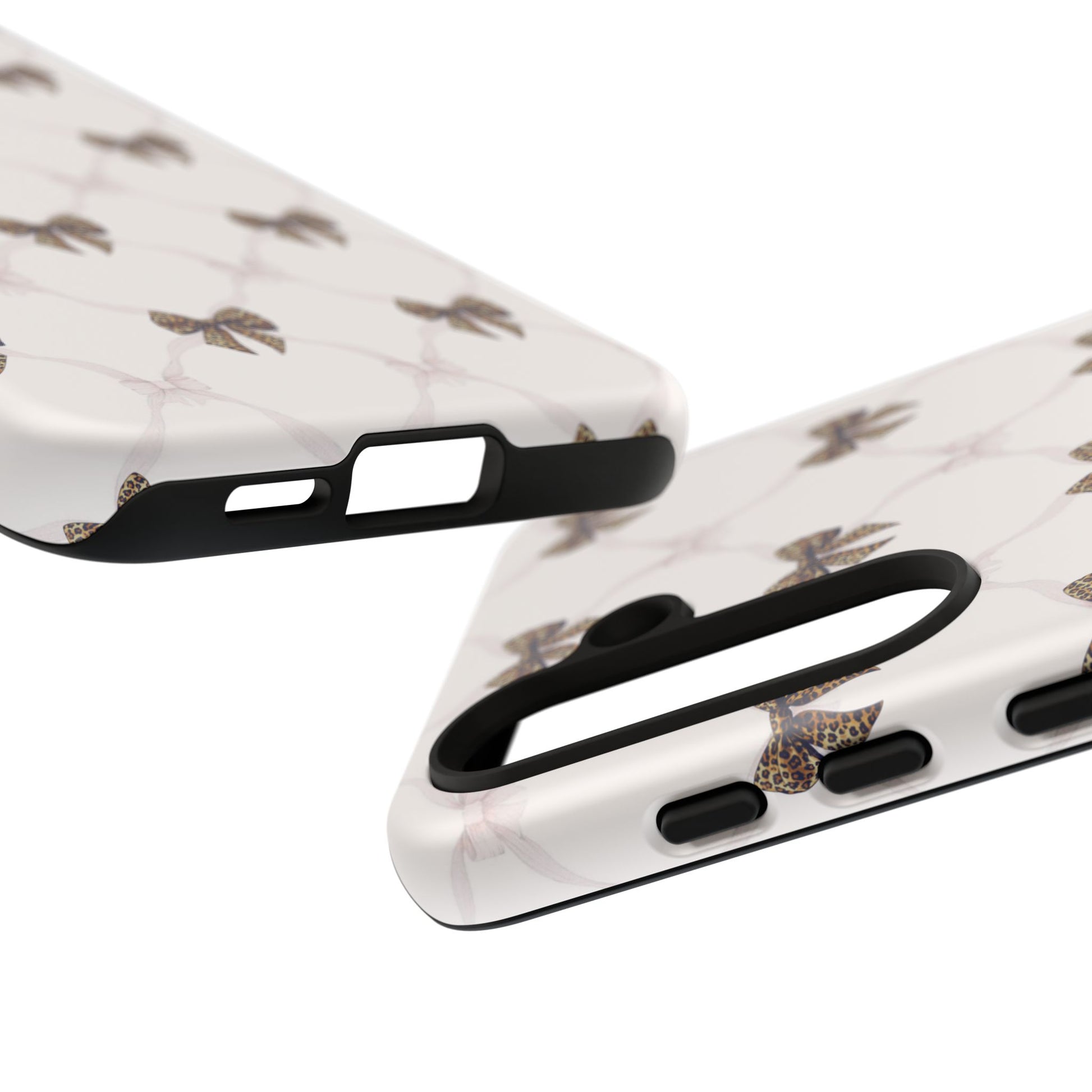 Chic Bow Pattern Phone Case | Elegant Clear Protective Case | Stylish iPhone & Samsung Cover - JGUS