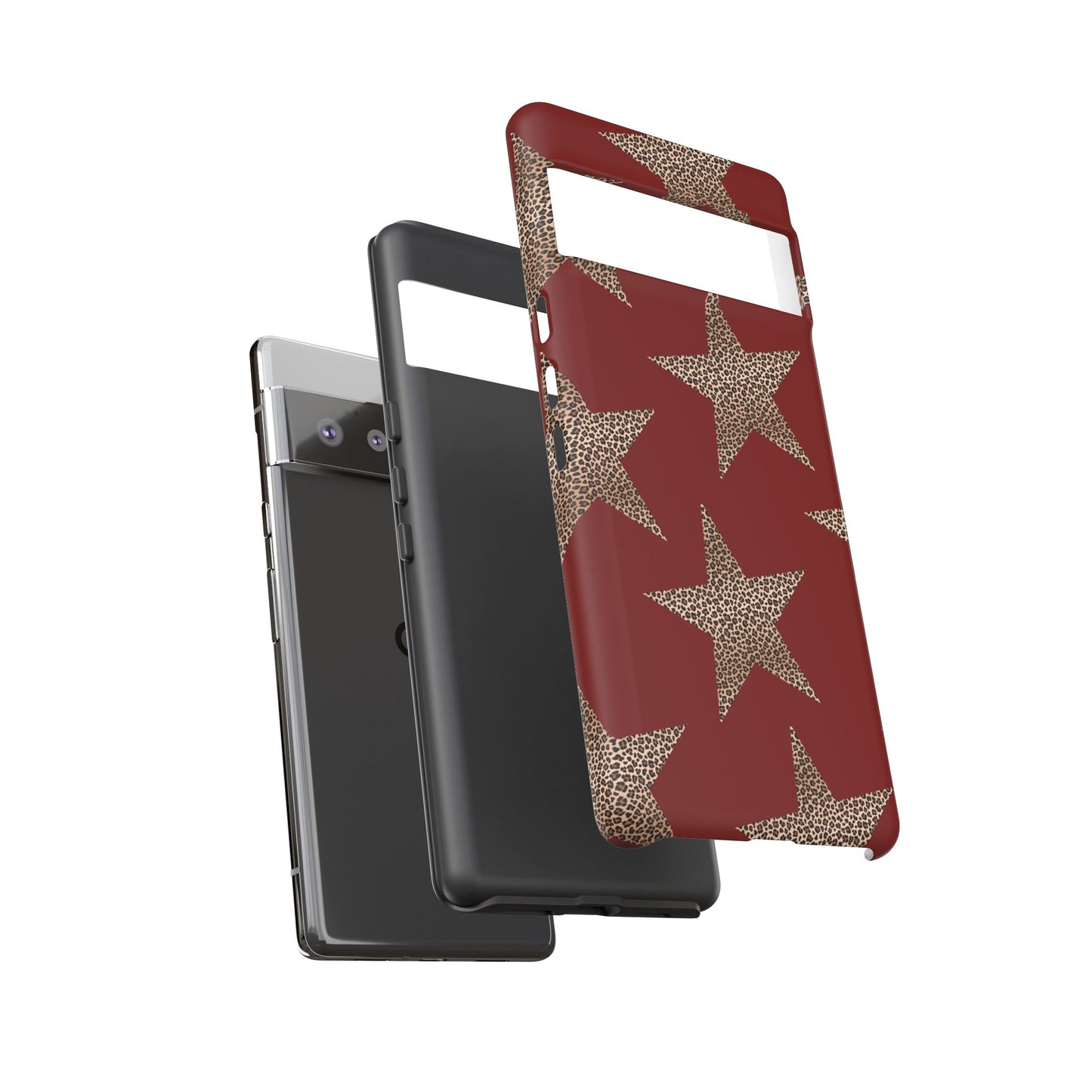 Leopard Star Luxe - Burgundy Edition | Aesthetic Coquette Phone Case for iPhone & Galaxy - JGUS