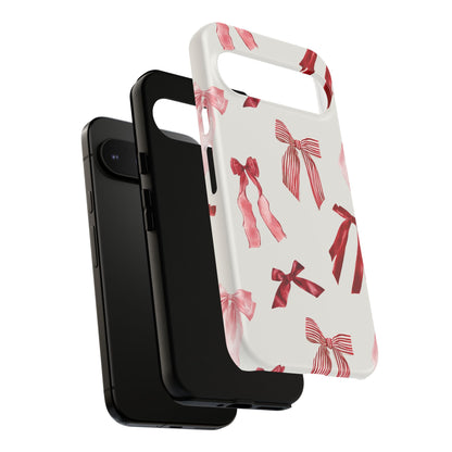 Burgundy Chic Bow Design Phone Case - JGUS