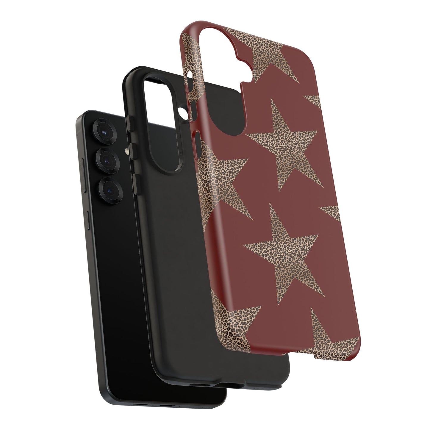 Leopard Star Luxe - Burgundy Edition | Aesthetic Coquette Phone Case for iPhone & Galaxy - JGUS
