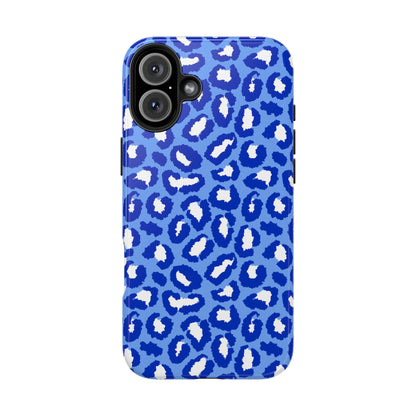 Leopard Vibes - Blue Edition Phone Case for iPhone & Samsung - Stylish & Durable Animal Print Case