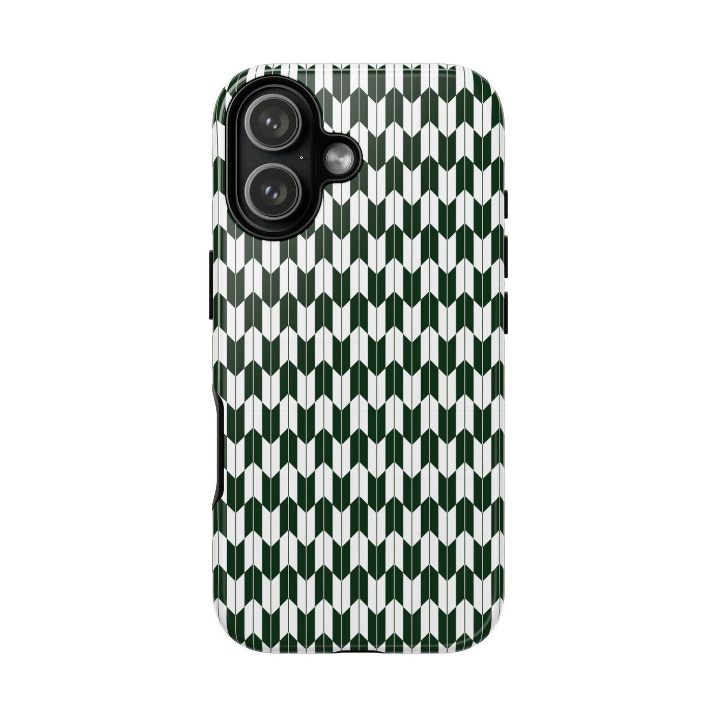 Green Harmony Geometric Phone Case – Durable, Slim, and MagSafe Compatible - JGUS