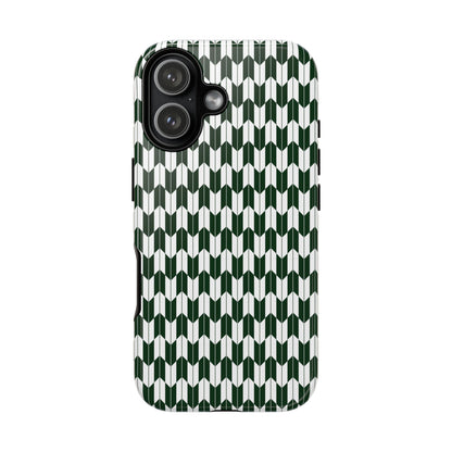 Green Harmony Geometric Phone Case – Durable, Slim, and MagSafe Compatible - JGUS