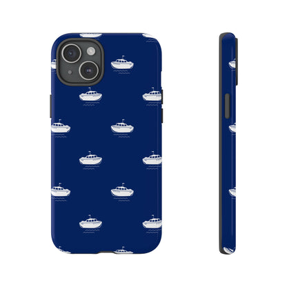 Blue Boat Phone Case – Calm Ocean Pattern for iPhone & Samsung, Durable & Stylish Protection - JGUS