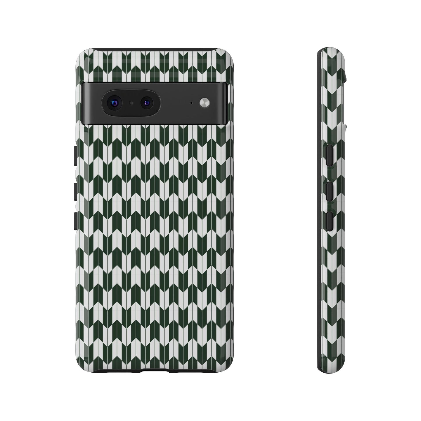 Green Harmony Geometric Phone Case – Durable, Slim, and MagSafe Compatible - JGUS