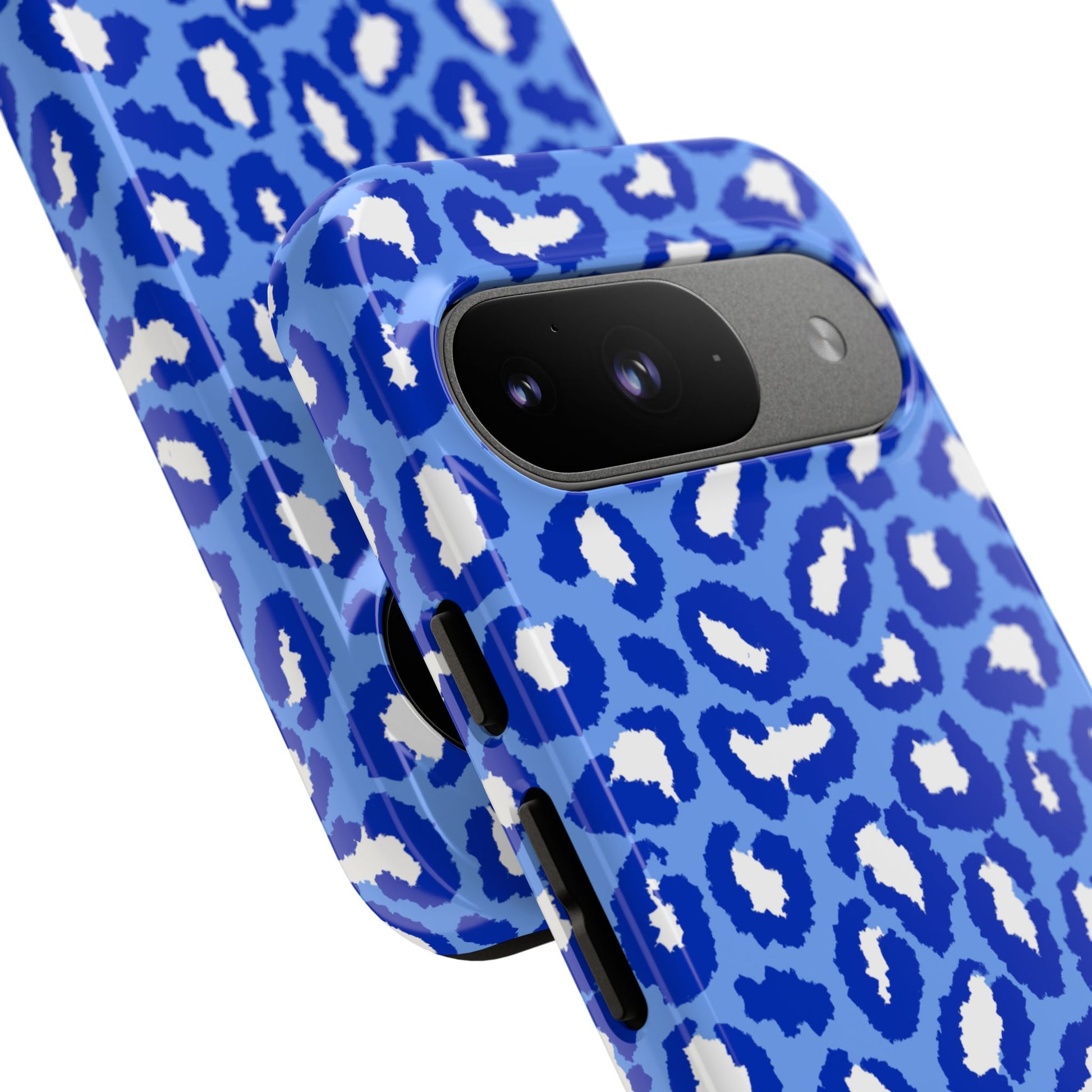 Leopard Vibes - Blue Edition Phone Case for iPhone & Samsung - Stylish & Durable Animal Print Case - JGUS
