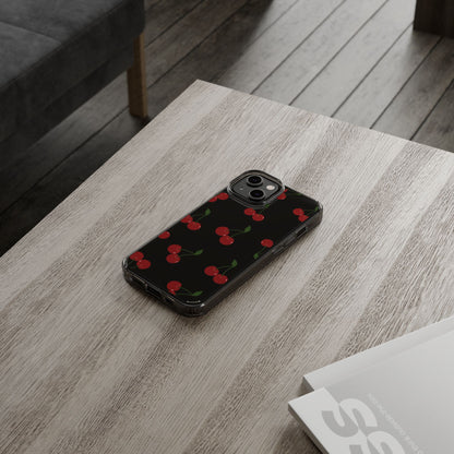 Random Cherry Pattern Clear Phone Case