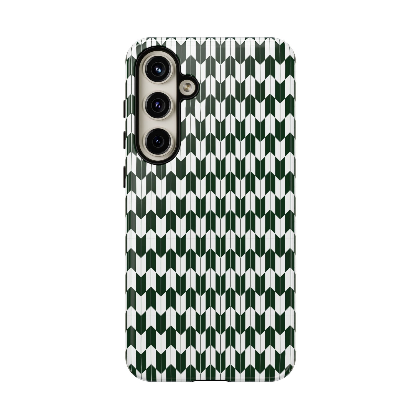 Green Harmony Geometric Phone Case – Durable, Slim, and MagSafe Compatible - JGUS