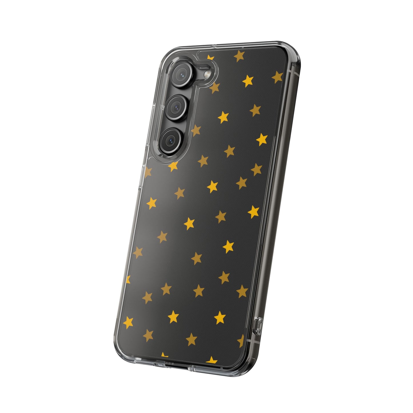 Yellow Stars Clear Phone Case – Stylish, Durable Protection