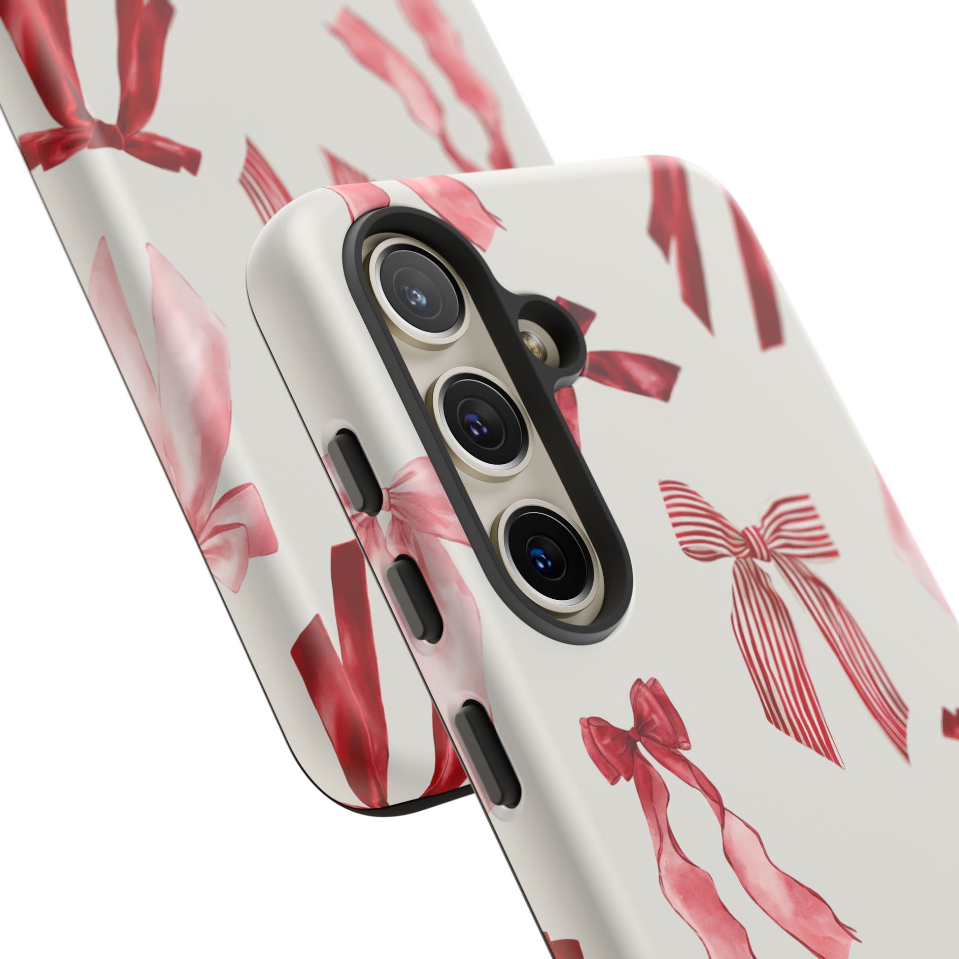 Burgundy Chic Bow Design Phone Case - JGUS