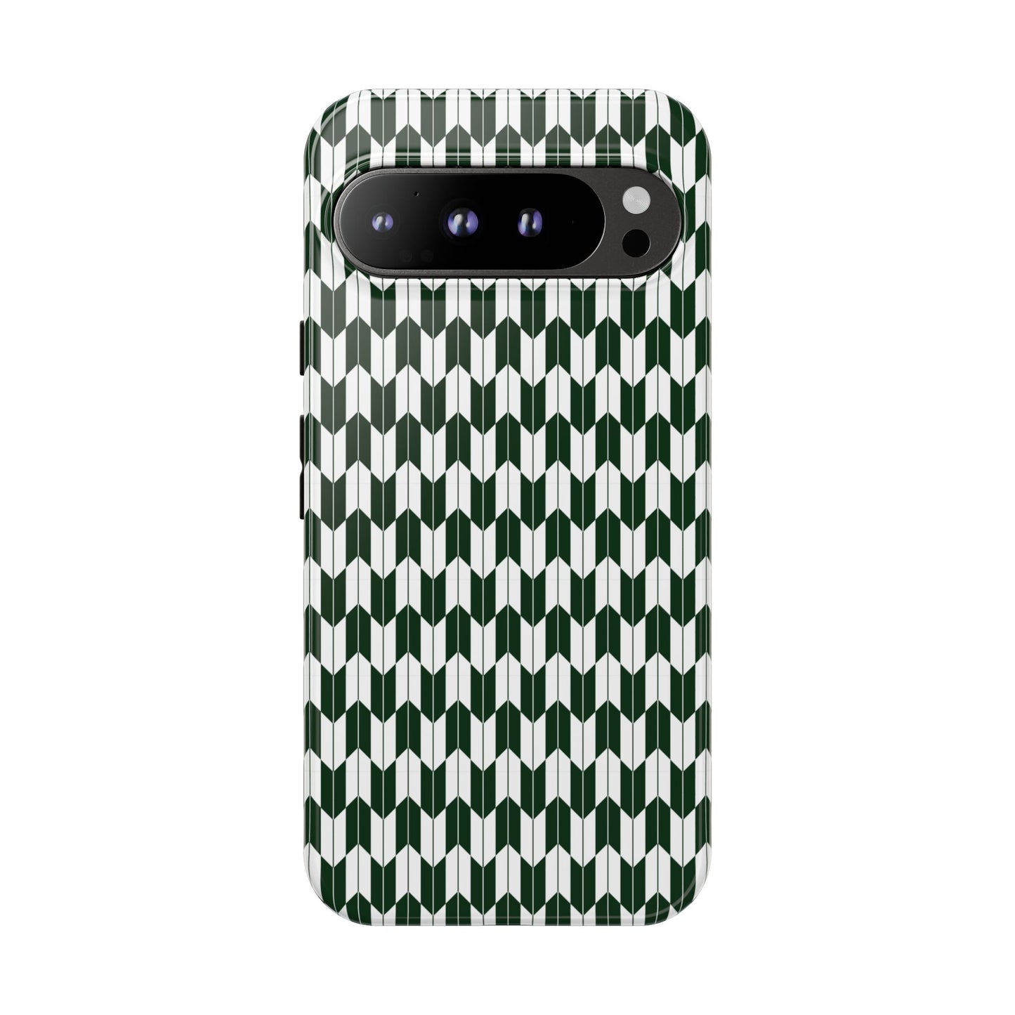 Green Harmony Geometric Phone Case – Durable, Slim, and MagSafe Compatible - JGUS
