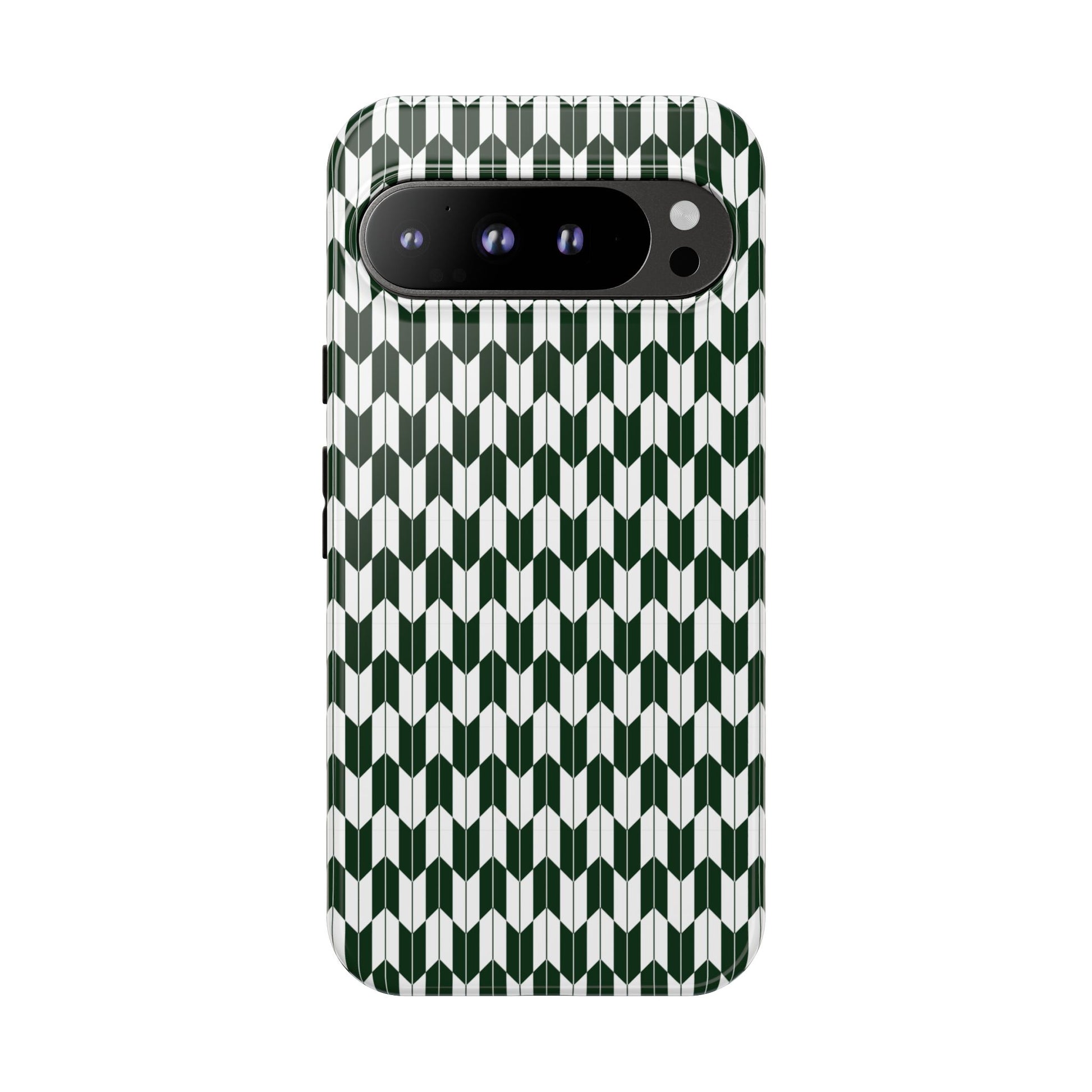 Green Harmony Geometric Phone Case – Durable, Slim, and MagSafe Compatible - JGUS