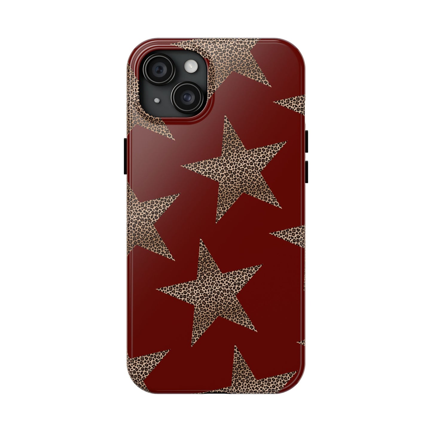 Leopard Star Luxe - Burgundy Edition | Aesthetic Coquette Phone Case for iPhone & Galaxy
