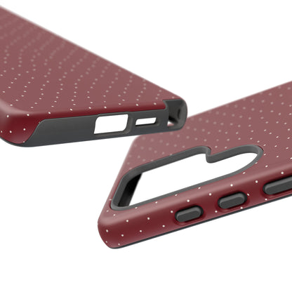 Burgundy  & White Dots Case - JGUS