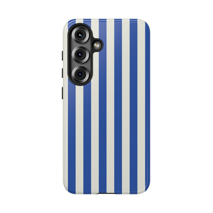 Title: Blue & White Stripe Phone Case – Classic Nautical Pattern for iPhone & Samsung - JGUS
