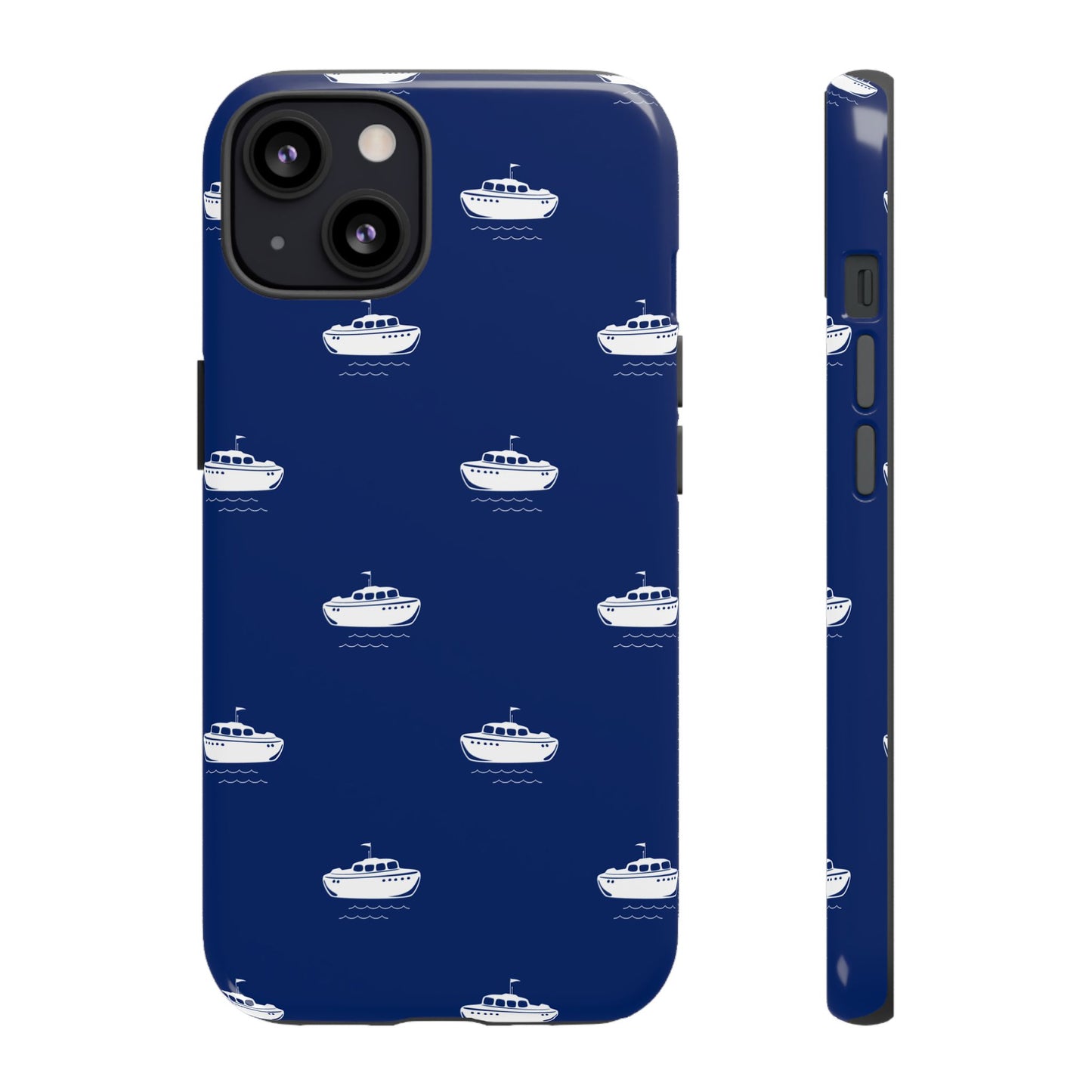 Blue Boat Phone Case – Calm Ocean Pattern for iPhone & Samsung, Durable & Stylish Protection - JGUS
