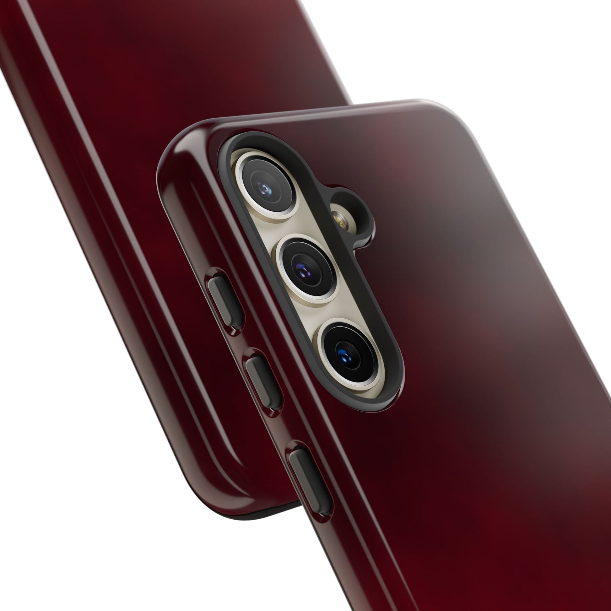 Vintage Burgundy Cherry Phone Case – Elegant Floral Design for iPhone 17 & Samsung Galaxy | Tough Protective Cover - JGUS