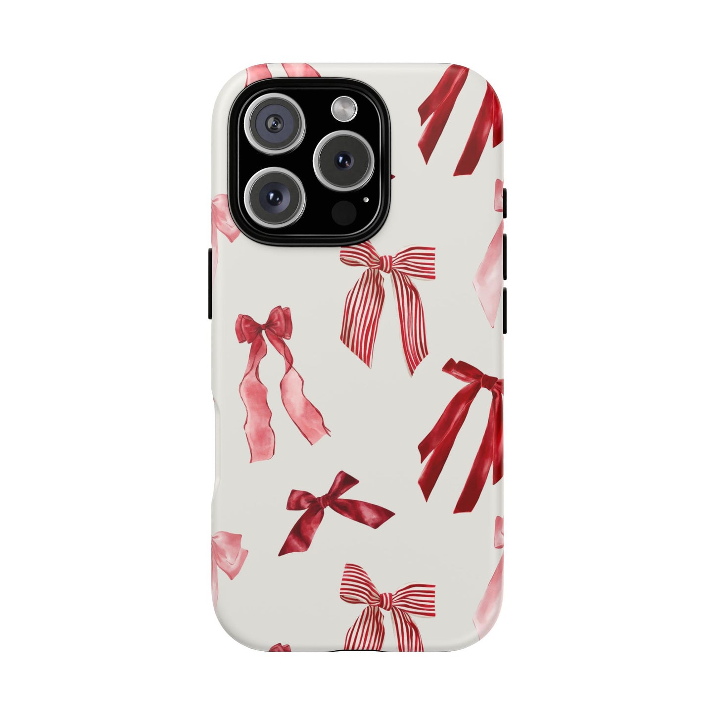 Burgundy Chic Bow Design Phone Case - JGUS