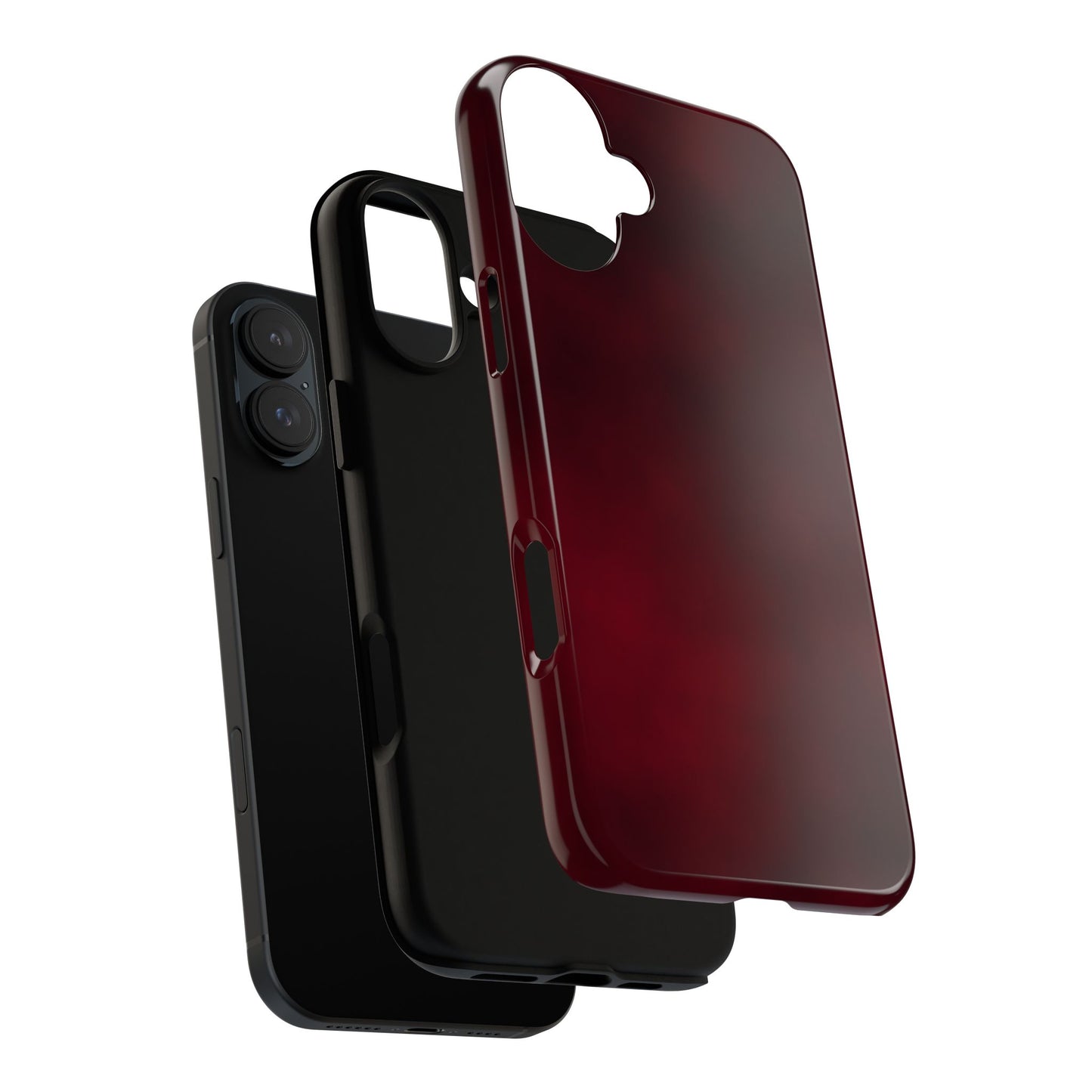 Vintage Burgundy Cherry Phone Case – Elegant Floral Design for iPhone 17 & Samsung Galaxy | Tough Protective Cover - JGUS