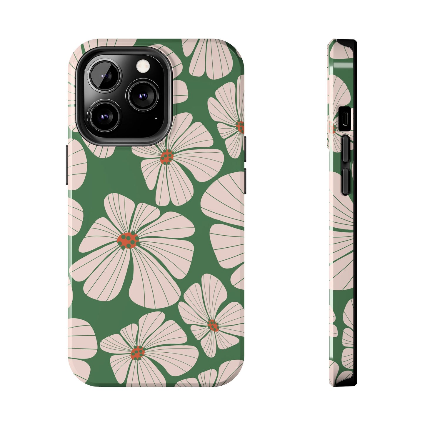 Retro Floral Abstract Phone Case – Vintage 70s & 80s Aesthetic for iPhone & Samsung