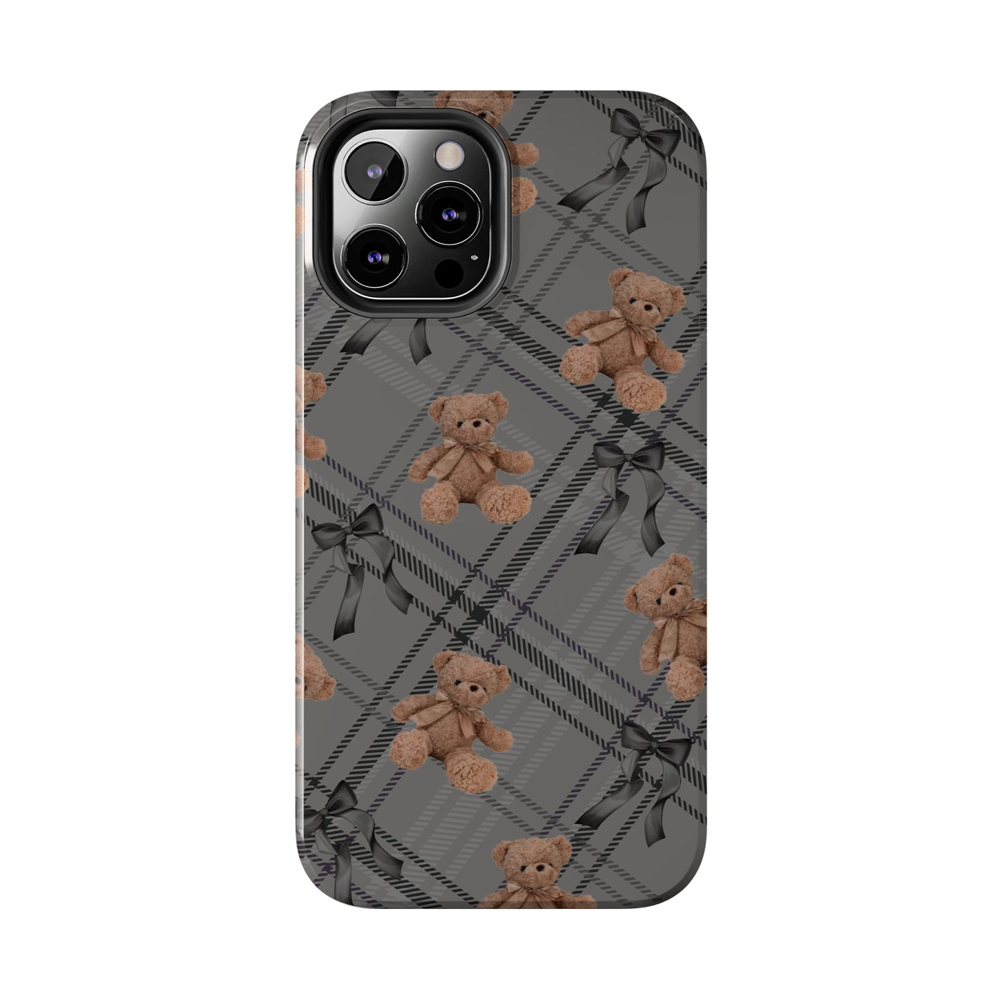 Cute Bows & Bears Phone Case – Customizable, Dual-Layer Protection for iPhone & Samsung