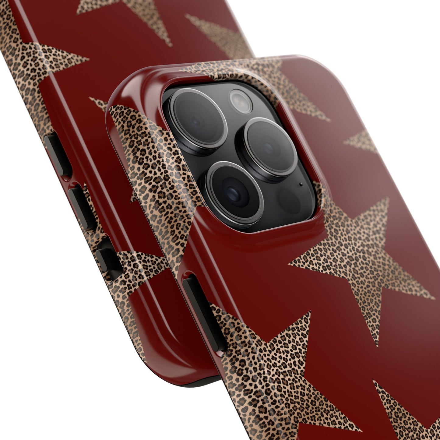 Leopard Star Luxe - Burgundy Edition | Aesthetic Coquette Phone Case for iPhone & Galaxy
