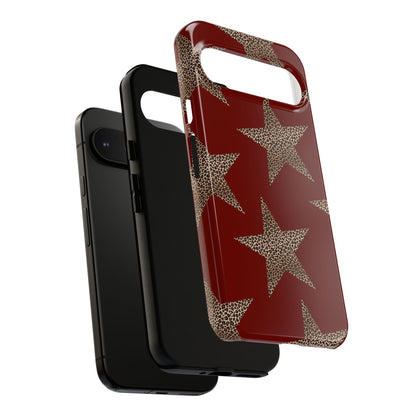 Leopard Star Luxe - Burgundy Edition | Aesthetic Coquette Phone Case for iPhone & Galaxy - JGUS