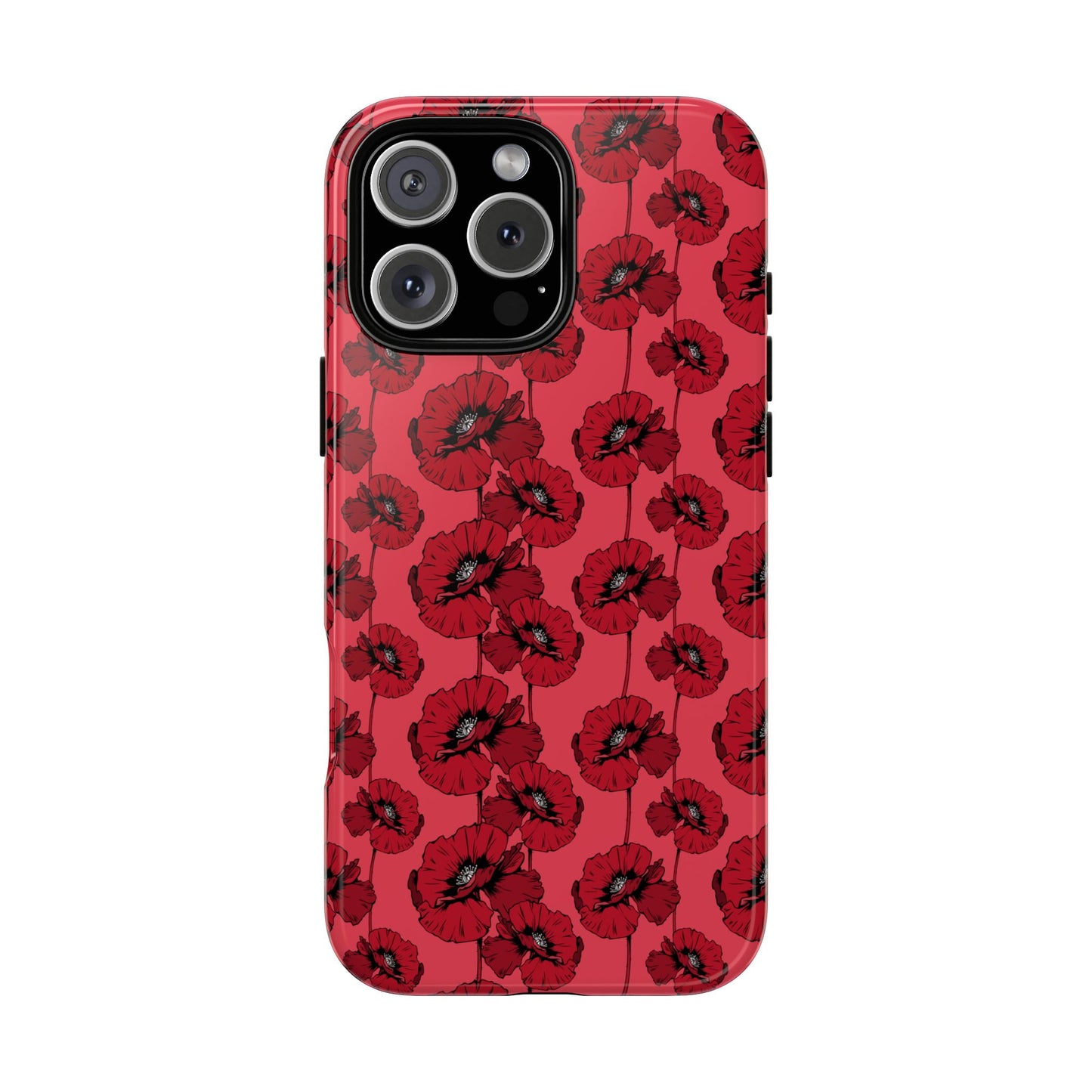 Red Poppy Phone Case for iPhone, Samsung & Google Pixel – Bold Floral Statement Aesthetic - JGUS