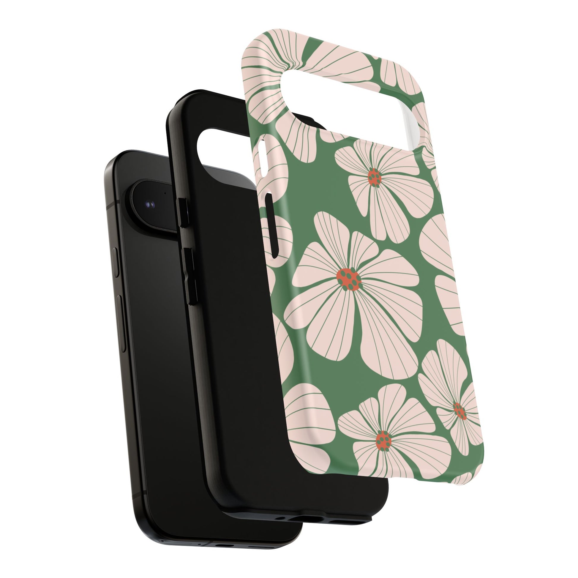 Retro Floral Abstract Phone Case – Vintage 70s & 80s Aesthetic for iPhone & Samsung - JGUS