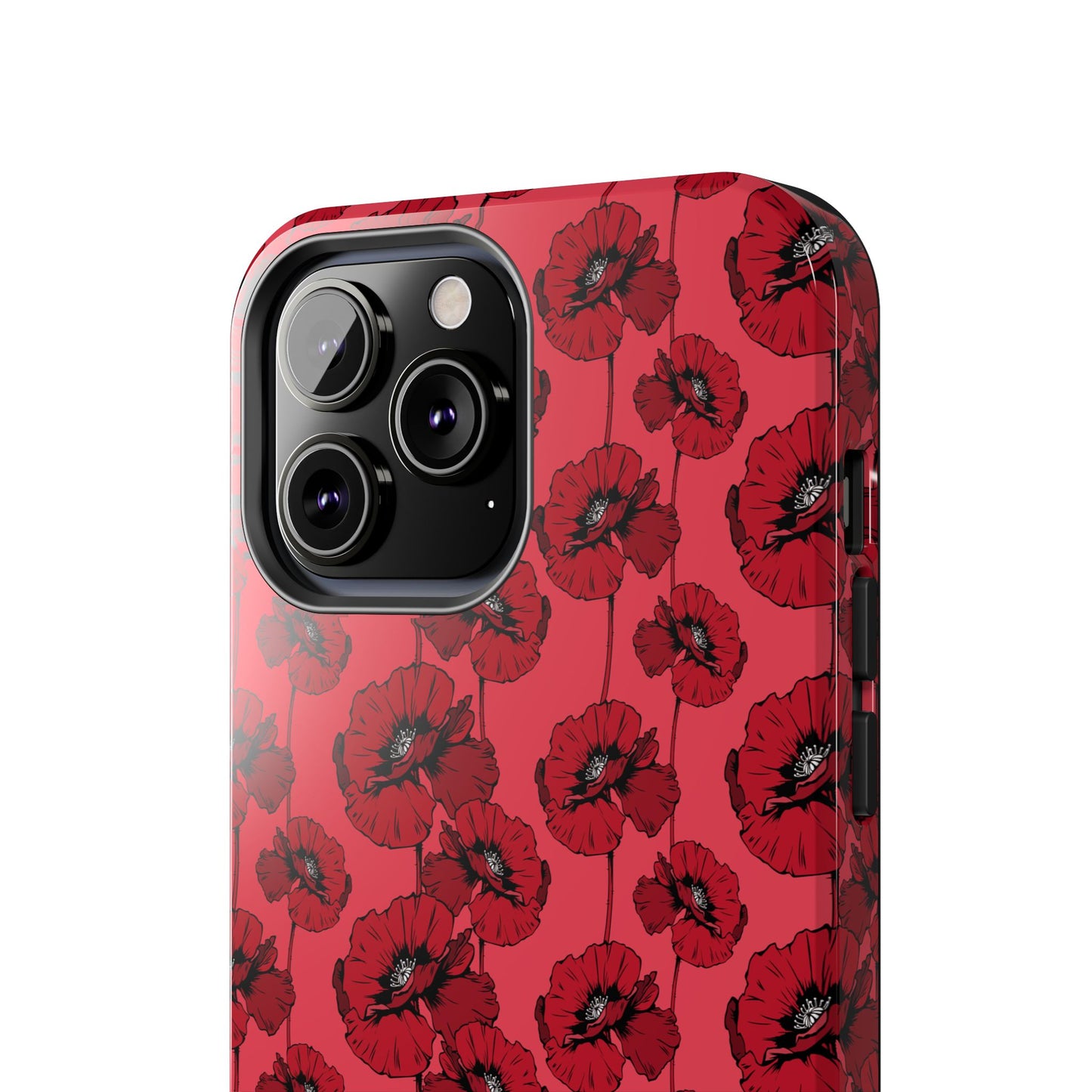 Scarlet Sketch | Red Poppy Floral Phone Case – Aesthetic Protective Cover for iPhone & Samsung