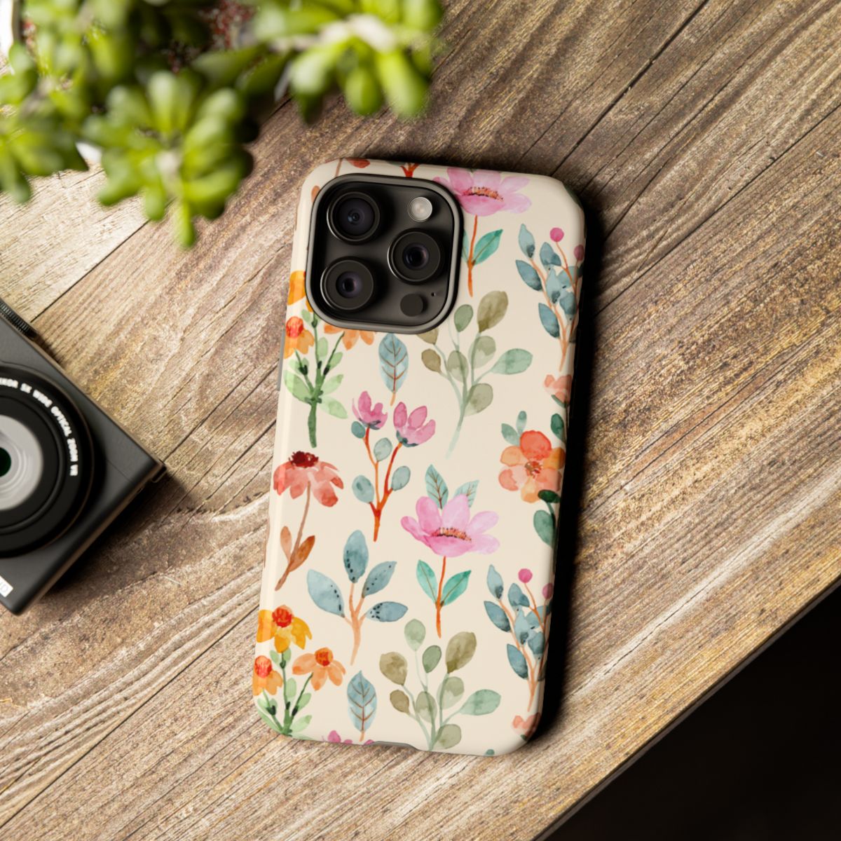 Petal Splash Watercolor Symphony Phone Case