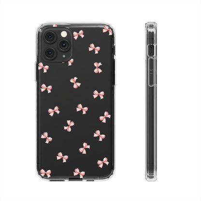 Pink Bow Dreams Clear Phone Case