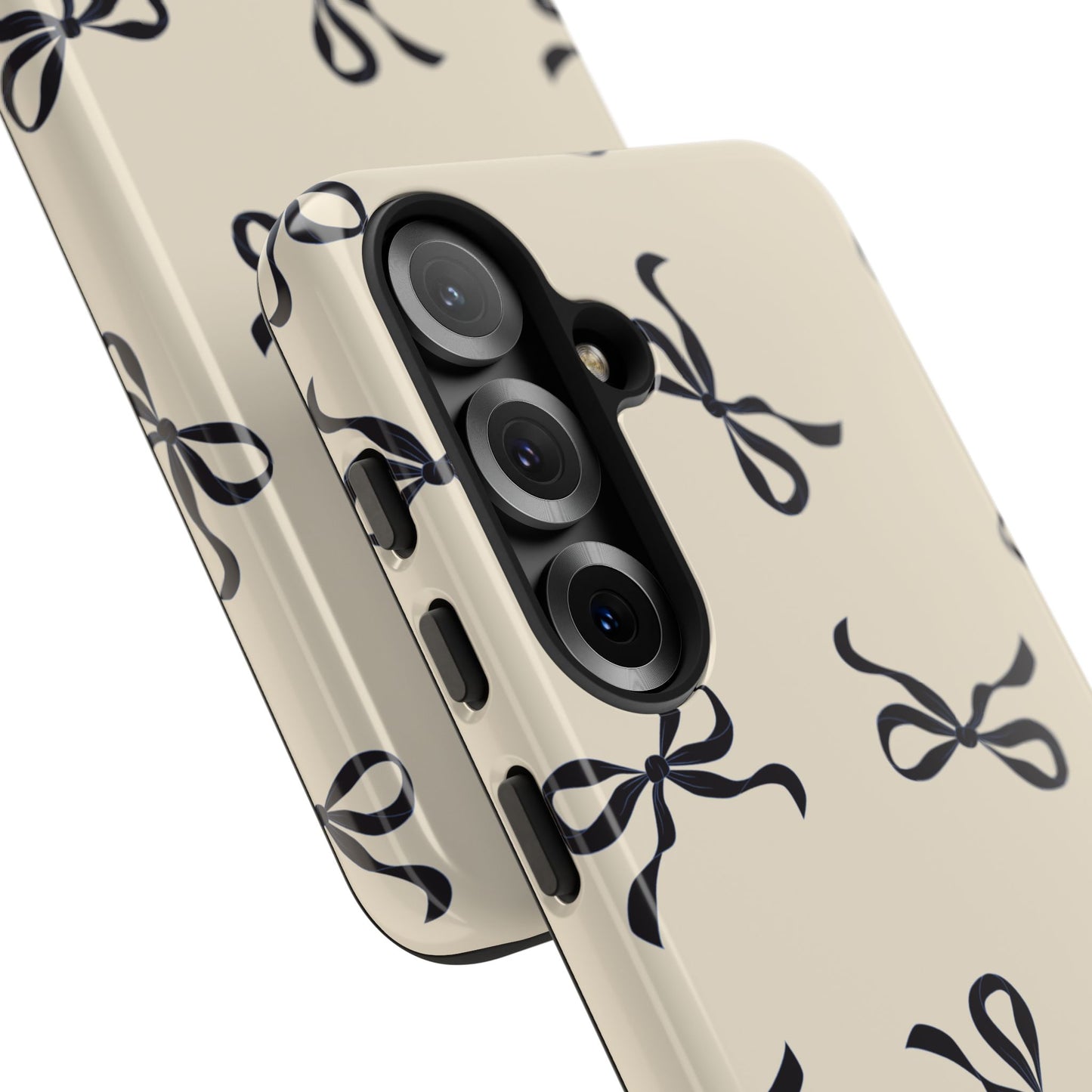 Beige and Black Bow Phone Case - JGUS