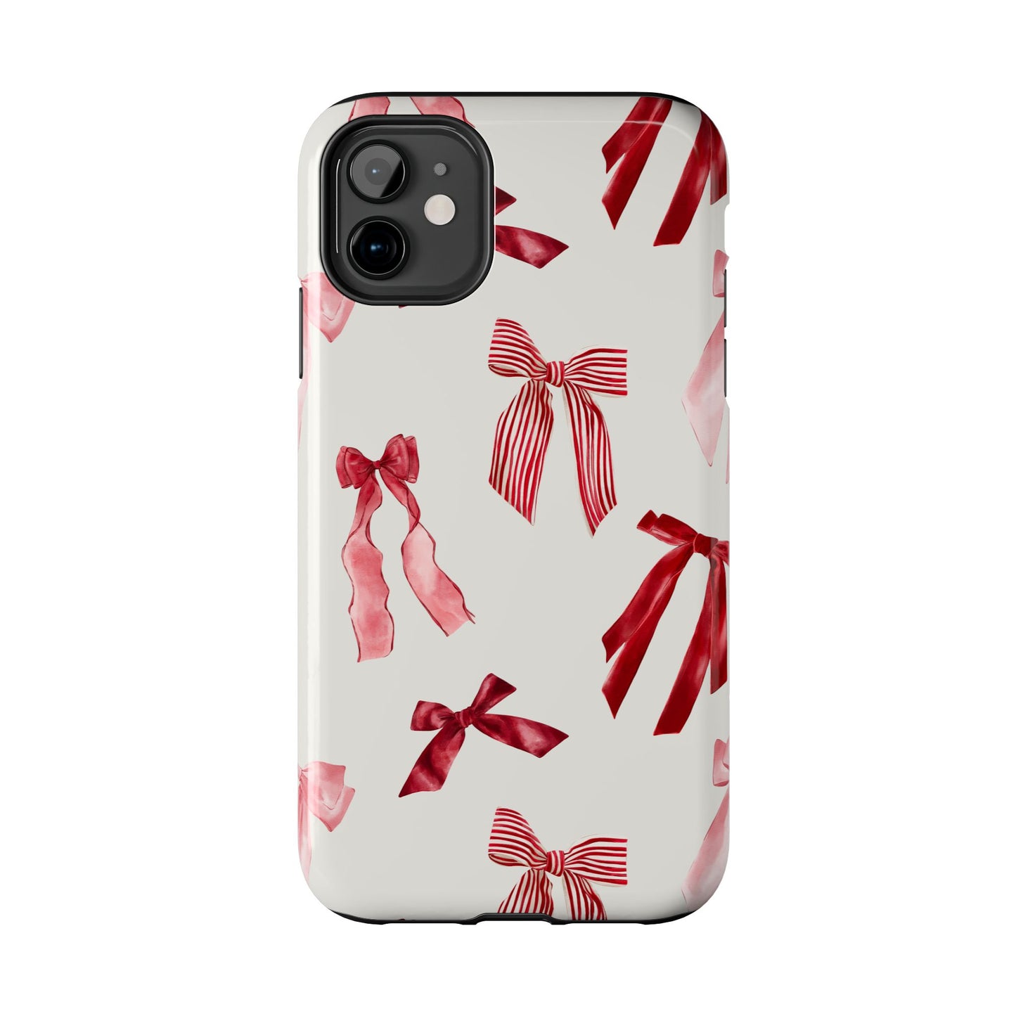 Burgundy Chic Bow Design Phone Case
