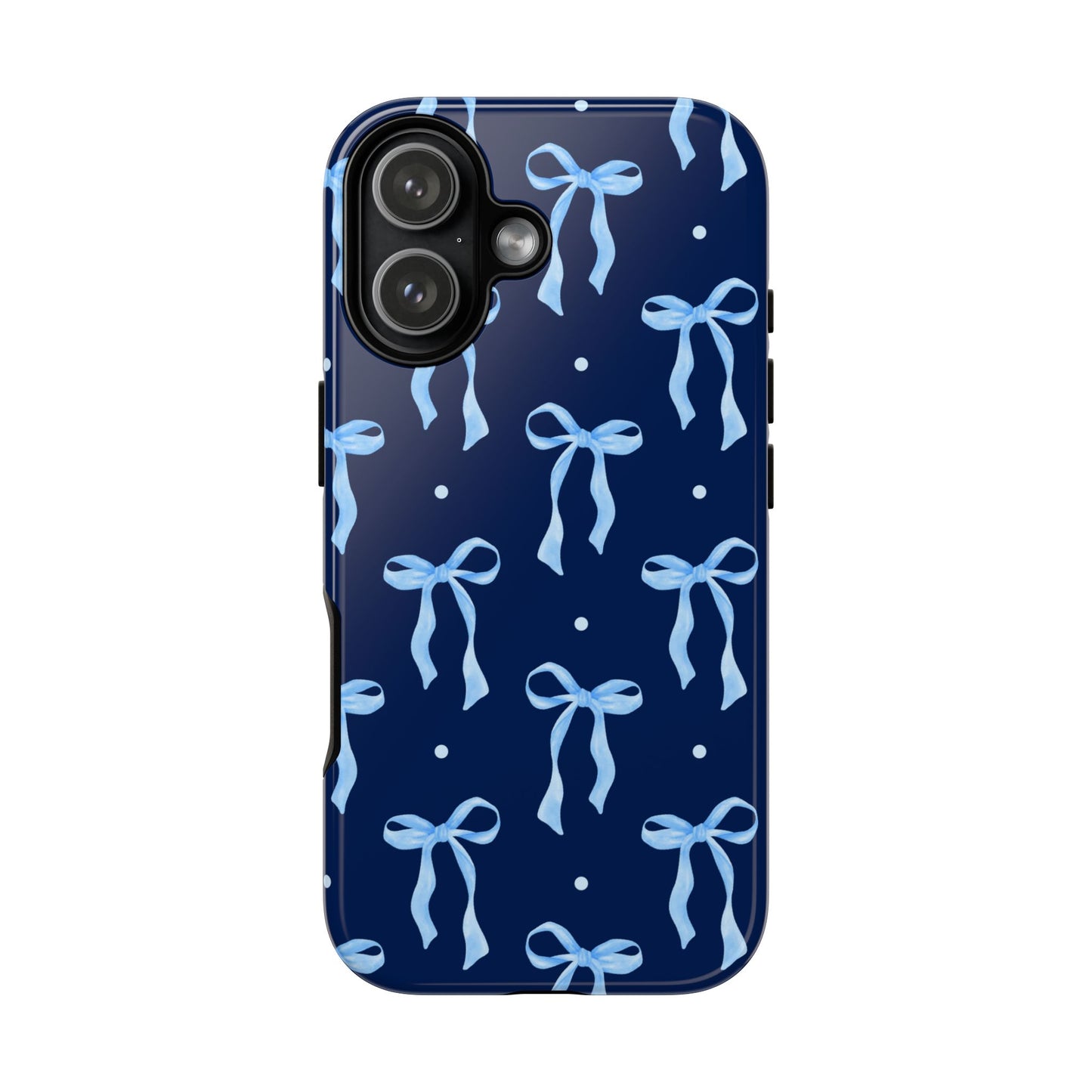 Bows & Blues Phone Case – Aesthetic Ribbon Print | Fits iPhone & Samsung - JGUS