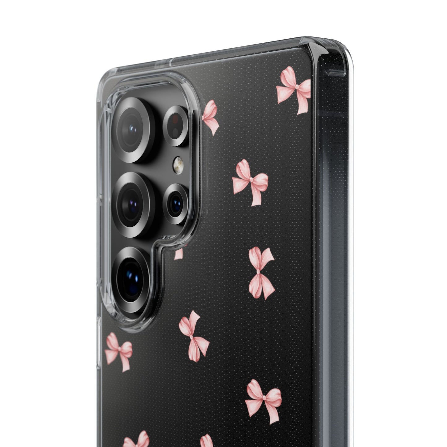 Pink Bow Dreams Clear Phone Case