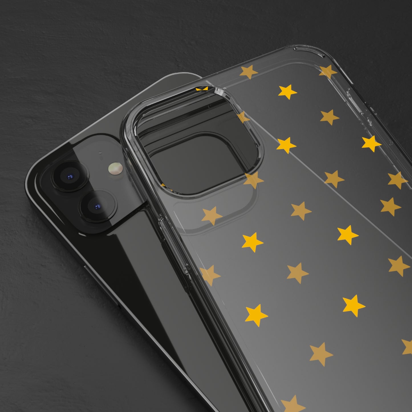 Yellow Stars Clear Phone Case