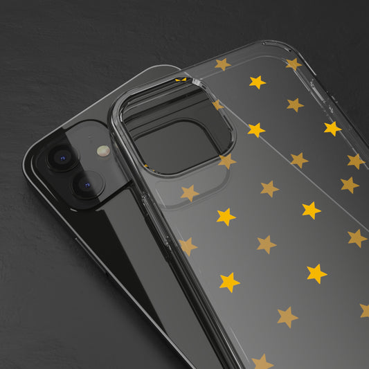 Yellow Stars Clear Phone Case