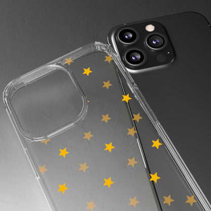 Yellow Stars Clear Phone Case