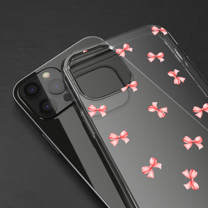 Pink Bow Dreams Clear Phone Case