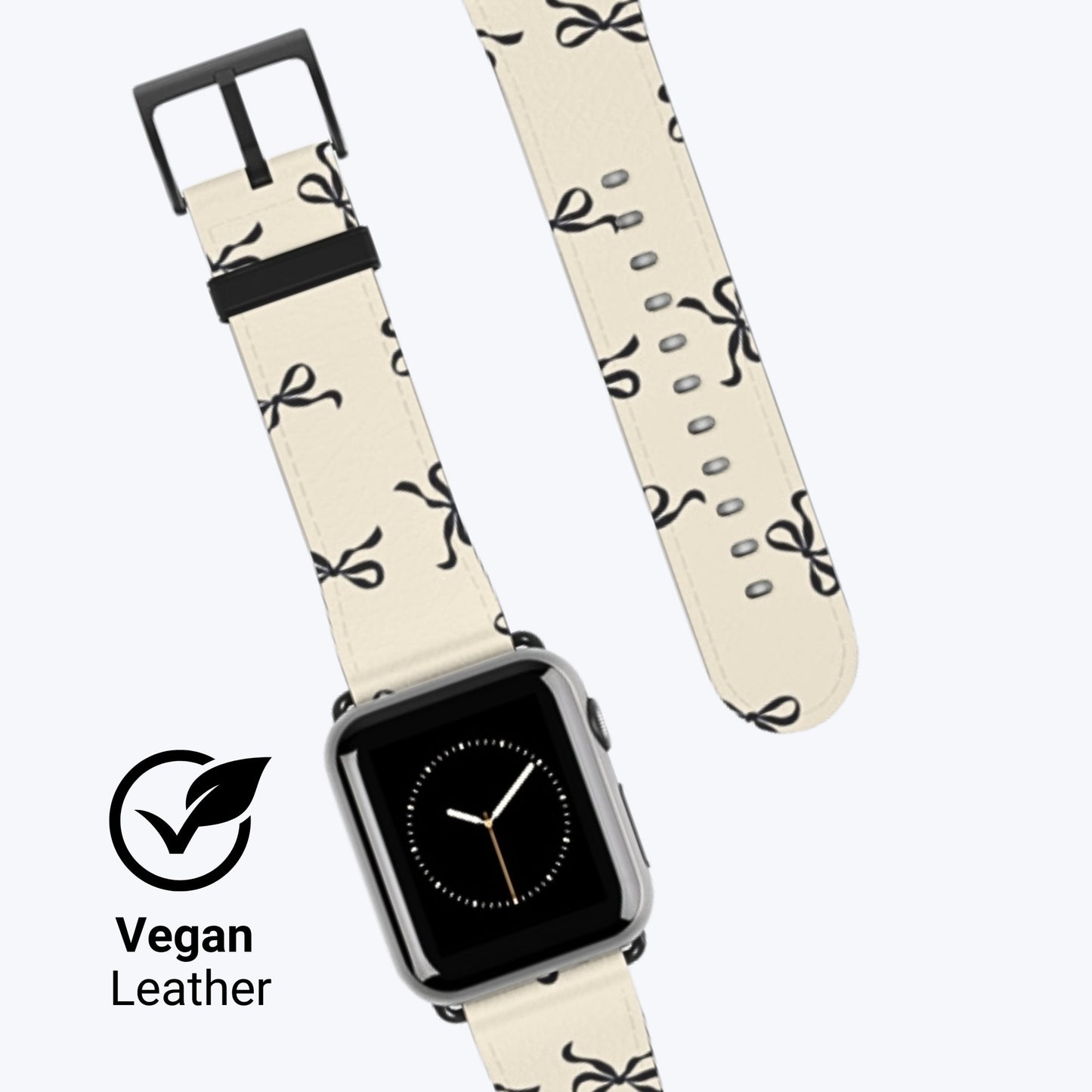 Beige and Black Bow Apple Watch Band - JGUS - #Phone - Case#