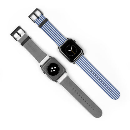 Blue White Striped Apple Watch Band - JGUS - #Phone - Case#