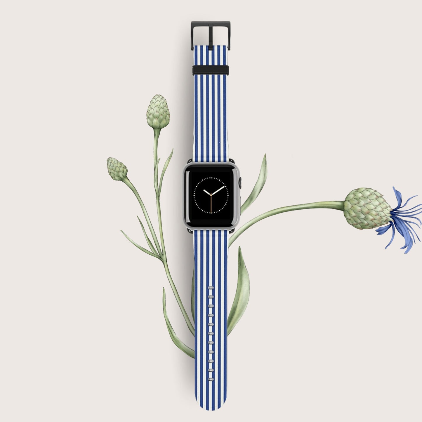 Blue White Striped Apple Watch Band - JGUS - #Phone - Case#