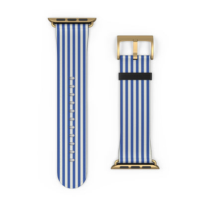 Blue White Striped Apple Watch Band - JGUS - #Phone - Case#